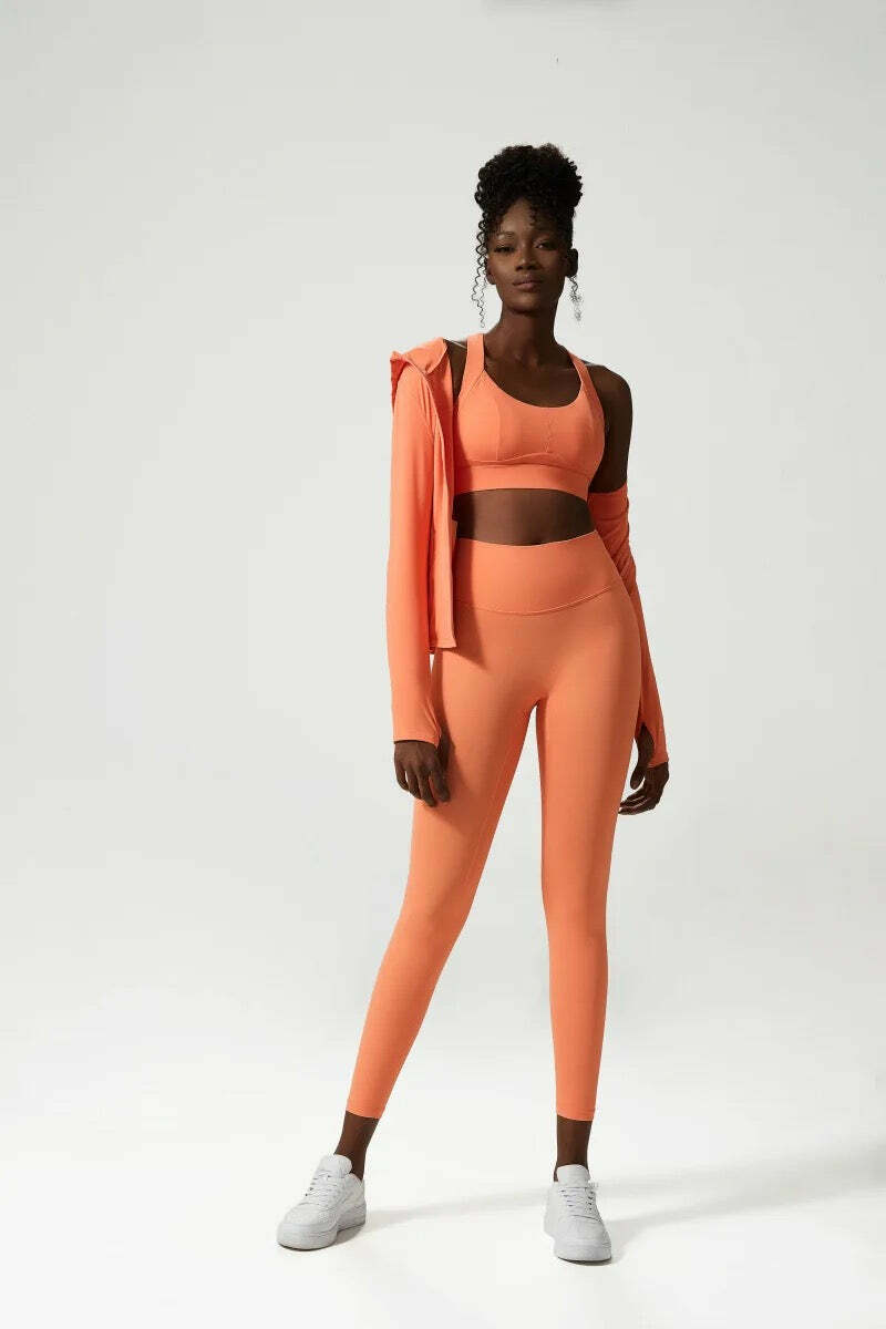 Y2K Orange Sports Bra Top - Retro 90S Grunge, Summer Y2K Outfits, Popstar & Club Fashion