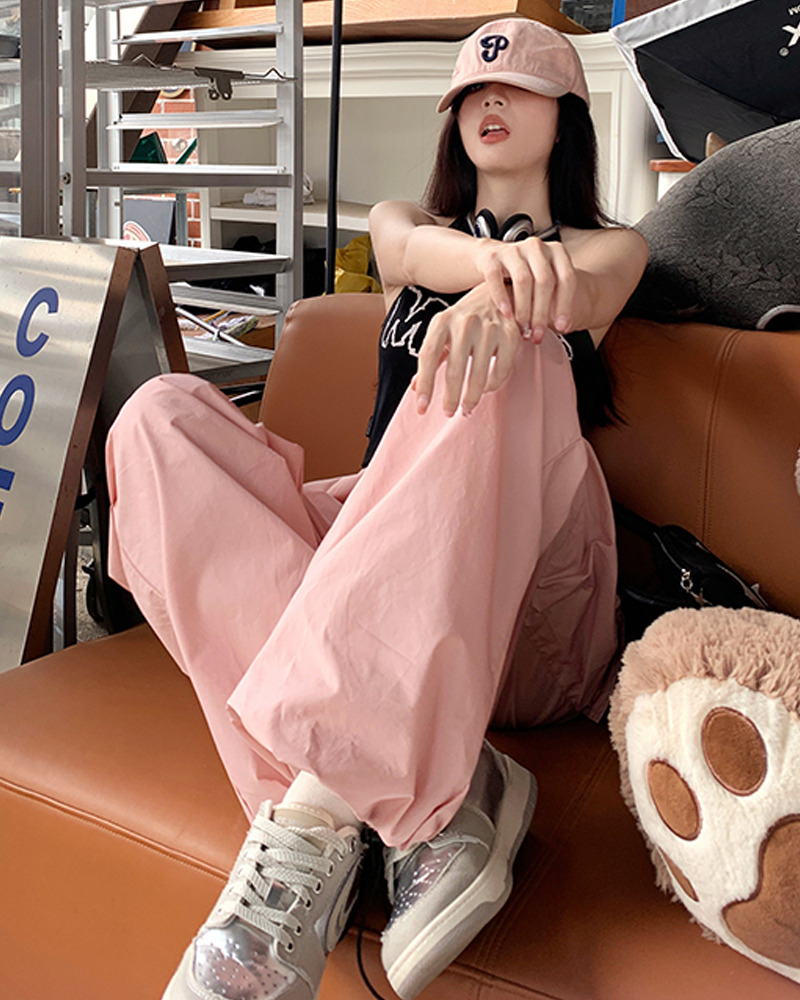 Y2K Pink Parachute Pants - 90S Grunge, Retro Summer Outfits, Y2K Club & Party Fashion