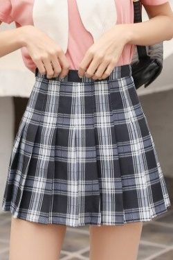 Y2K Plaid Pleated Checkered Skirt - 90S Grunge, Retro Summer, Pastel Goth, Y2K Party Outfit
