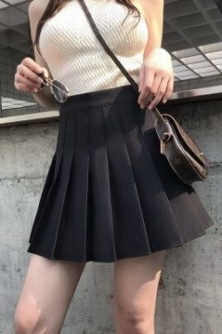 Y2K Pleated Plain Skirt - 90S Grunge, Retro Summer, Pastel Goth, Y2K Party & Club Outfits