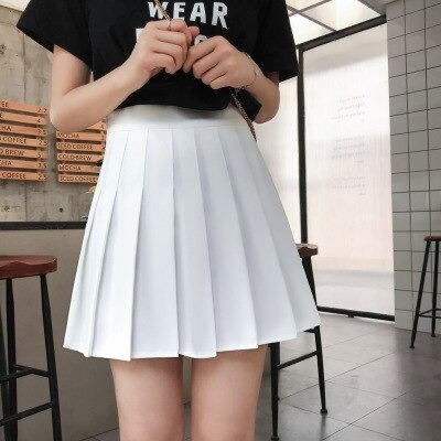 Y2K Pleated Plain Skirt - 90S Grunge, Retro Summer, Pastel Goth, Y2K Party & Club Outfits