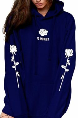 Y2K Rose Grunge Hoodie - 90S Fashion, Y2K Summer Outfits, Retro Style, Gothic Y2K, Y2