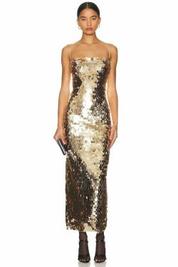 Y2K Sequin Maxi Dress - Retro 90S Grunge, Party & Club Outfits, Summer Y2K Fashion