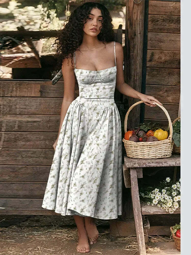 Y2K Sexy Solid Spaghetti Strap Pleated Backless Midi Dress - Elegant Grunge Party Outfit Y2K Sexy Solid Spaghetti Strap Pleated Backless Midi Dress - Elegant Grunge Party Outfit