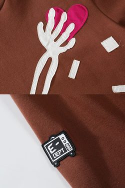 Y2K Skeleton Hoodie - Retro 90S Grunge, Y2K Summer Outfits, Gothic Y2K, Y2K Party &