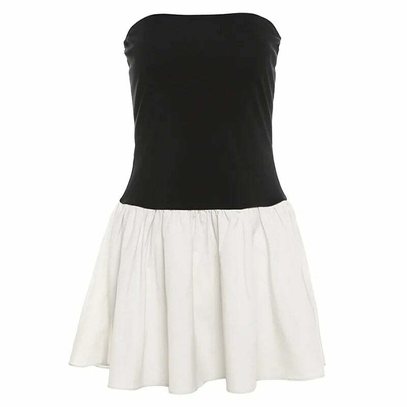 Y2K Summer Bodycon Backless Mini Dress - Sexy Off Shoulder, 90S Grunge, Retro Elegant Splice