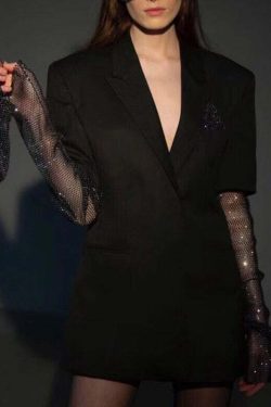 Y2K Summer Bordeaux Blazer - 90S Grunge, Retro Style, Y2K Party & Club Outfits, Pastel Goth