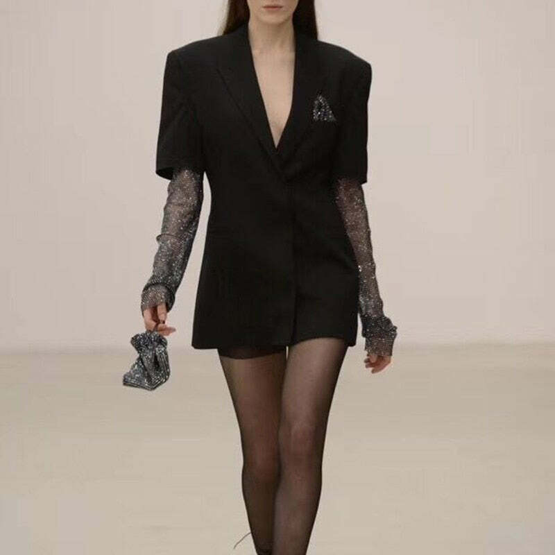 Y2K Summer Bordeaux Blazer - 90S Grunge, Retro Style, Y2K Party & Club Outfits, Pastel Goth Y2K Summer Bordeaux Blazer - 90S Grunge, Retro Style, Y2K Party & Club Outfits, Pastel Goth