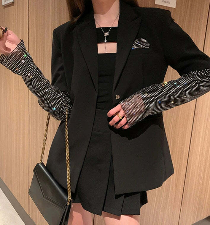 Y2K Summer Bordeaux Blazer - 90S Grunge, Retro Style, Y2K Party & Club Outfits, Pastel Goth Y2K Summer Bordeaux Blazer - 90S Grunge, Retro Style, Y2K Party & Club Outfits, Pastel Goth