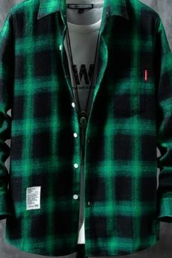 Y2K Summer Casual Long Sleeve Plaid Top - 90S Grunge, Retro, Pastel Goth, Y2K Fashion