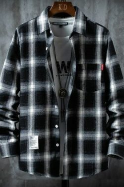 Y2K Summer Casual Long Sleeve Plaid Top - 90S Grunge, Retro, Pastel Goth, Y2K Fashion