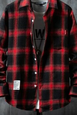 Y2K Summer Casual Long Sleeve Plaid Top - 90S Grunge, Retro, Pastel Goth, Y2K Fashion