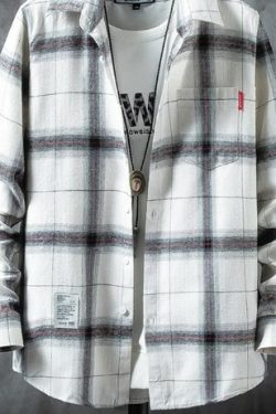 Y2K Summer Casual Long Sleeve Plaid Top - 90S Grunge, Retro, Pastel Goth, Y2K Fashion