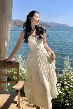 Y2K Summer Chic Spaghetti Strap Midi Dress - Elegant Ruffles, Retro 90S Grunge Party Outfit