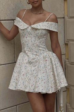 Y2K Summer Floral Dress - Vintage 90S Grunge Harajuku Palace Sweet Slim Fit Women'S Clothing