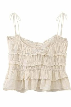 Y2K Summer Flower Layered Strap Top - Retro 90S Grunge, Pastel Goth, And Y2K Fashion Essentials