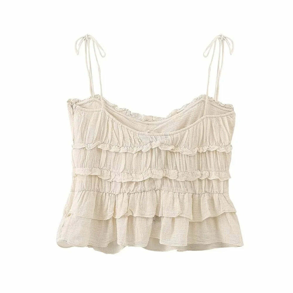 Y2K Summer Flower Layered Strap Top - Retro 90S Grunge, Pastel Goth, And Y2K Fashion Essentials