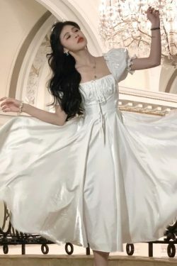 Y2K Summer Grunge A-Line Dress - Elegant Evening Party, Prom, Retro 90S Fashion, Korean Style