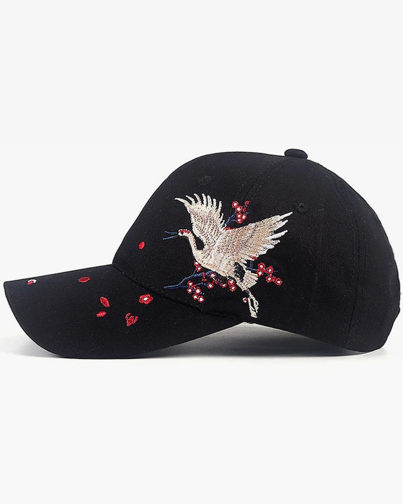 Y2K Summer Grunge Japanese Crane Cap - 90S Retro Fashion, Y2K Club & Party Outfits Y2K Summer Grunge Japanese Crane Cap - 90S Retro Fashion, Y2K Club & Party Outfits