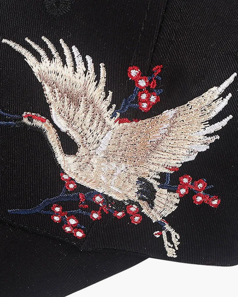 Y2K Summer Grunge Japanese Crane Cap - 90S Retro Fashion, Y2K Club & Party Outfits Y2K Summer Grunge Japanese Crane Cap - 90S Retro Fashion, Y2K Club & Party Outfits