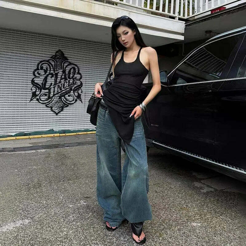 Y2K Summer Grunge Slim-Fit Camisole Vest - Retro 90S Street Fashion For Women Y2K Summer Grunge Slim-Fit Camisole Vest - Retro 90S Street Fashion For Women