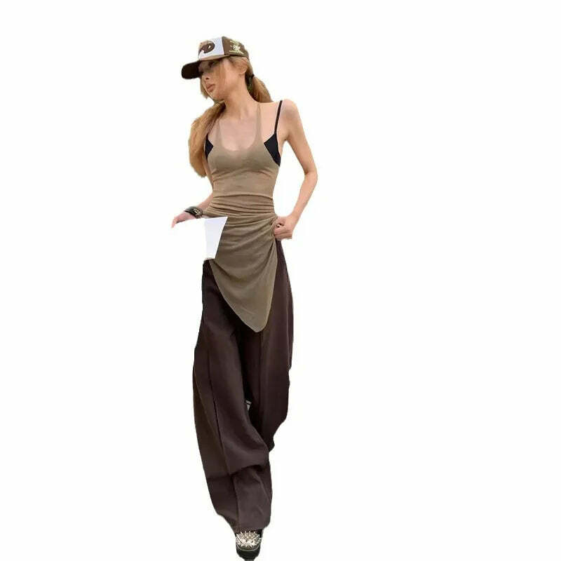 Y2K Summer Grunge Slim-Fit Camisole Vest - Retro 90S Street Fashion For Women Y2K Summer Grunge Slim-Fit Camisole Vest - Retro 90S Street Fashion For Women