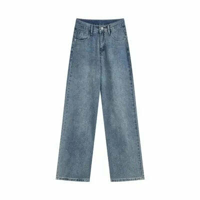 Y2K Summer High Waist Straight Jeans - 90S Grunge Streetwear Denim Pants For Women Y2K Summer High Waist Straight Jeans - 90S Grunge Streetwear Denim Pants For Women
