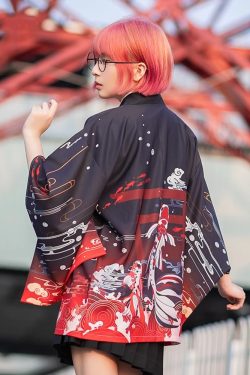 Y2K Summer Kimono Jacket - 90S Grunge, Retro Style, Pastel Goth, Y2K Party & Club Outfits