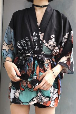 Y2K Summer Kimono Jacket - 90S Grunge, Retro Style, Pastel Goth, Y2K Party & Club Outfits