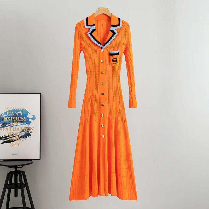 Y2K Summer Knit Dress - Elegant Long Sweater, Retro 90S Grunge, Casual Commuter Style Y2K Summer Knit Dress - Elegant Long Sweater, Retro 90S Grunge, Casual Commuter Style