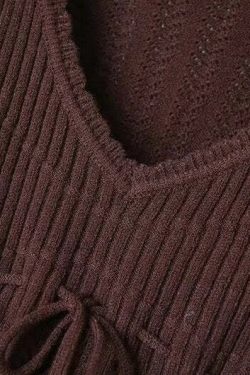 Y2K Summer Knitted Blouse - Retro 90S Grunge, Pastel Goth, Y2K Party & Club Outfits