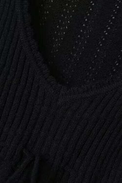 Y2K Summer Knitted Blouse - Retro 90S Grunge, Pastel Goth, Y2K Party & Club Outfits