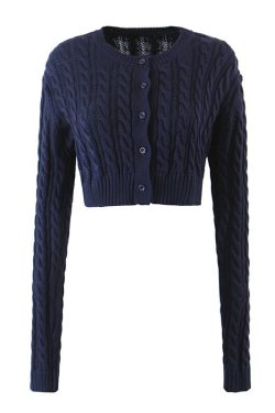 Y2K Summer Knitted Cardigan - 90S Grunge, Retro Style, Pastel Goth, Y2K Party Outfit