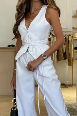 Y2K Summer Lace-Up V-Neck Vest - Chic Slim Sleeveless Top, Retro 90S Grunge Streetwear