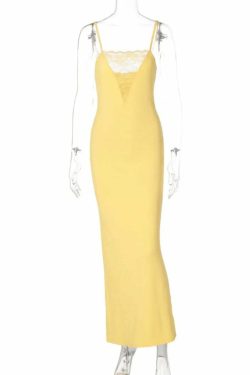 Y2K Summer Lace Patchwork Suspender Dress - Sexy Grunge Backless Bodycon Streetwear Prom Outfit