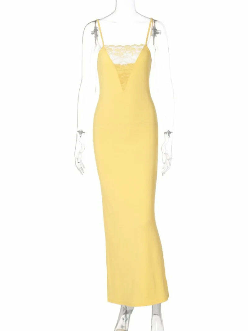 Y2K Summer Lace Patchwork Suspender Dress - Sexy Grunge Backless Bodycon Streetwear Prom Outfit Y2K Summer Lace Patchwork Suspender Dress - Sexy Grunge Backless Bodycon Streetwear Prom Outfit