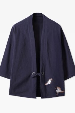 Y2K Summer Linen Kimono Jacket - 90S Grunge, Retro Style, Pastel Goth, Y2K Party Outfit