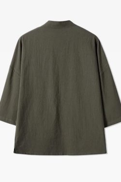 Y2K Summer Linen Kimono Jacket - 90S Grunge, Retro Style, Pastel Goth, Y2K Party Outfit