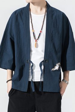 Y2K Summer Linen Kimono Jacket - 90S Grunge, Retro Style, Pastel Goth, Y2K Party Outfit