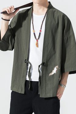 Y2K Summer Linen Kimono Jacket - 90S Grunge, Retro Style, Pastel Goth, Y2K Party Outfit