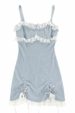 Y2K Summer Lolita Dress - Pink Kawaii Bow, Blue Princess, Grunge, Retro 90S Party Outfit