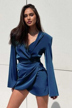 Y2K Summer Melanie Wrap Dress - 90S Grunge, Retro Style, Pastel Goth, Y2K Party Outfit