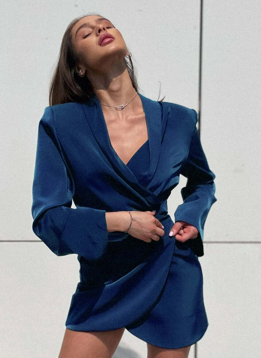 Y2K Summer Melanie Wrap Dress - 90S Grunge, Retro Style, Pastel Goth, Y2K Party Outfit