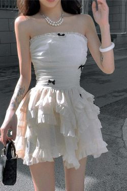 Y2K Summer Party Black Corset Mini Dress - Sleeveless Bodycon Lace One Piece For Women