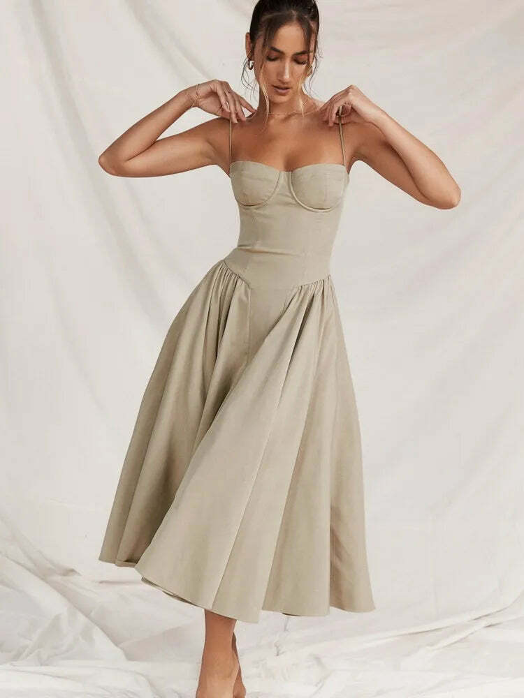 Y2K Summer Party Club Dress - Elegant Sleeveless Backless A-Line Pleated Chic Outfit Y2K Summer Party Club Dress - Elegant Sleeveless Backless A-Line Pleated Chic Outfit