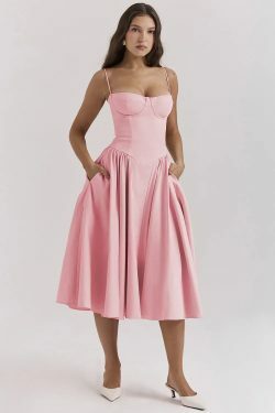 Y2K Summer Party Club Dress - Elegant Sleeveless Backless A-Line Pleated Chic Outfit