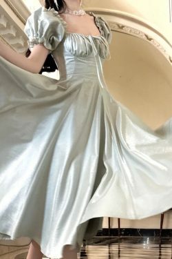 Y2K Summer Retro 90S Grunge Gothic Vintage French A-Line Party Dress Women Elegant Prom Robe