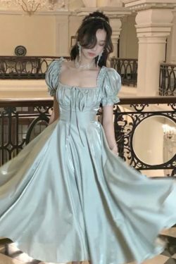 Y2K Summer Retro 90S Grunge Gothic Vintage French A-Line Party Dress Women Elegant Prom Robe