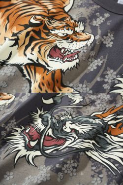 Y2K Summer Retro Japanese Tiger Shirt - 90S Grunge, Pastel Goth, Hip Hop, Y2K Club Outfits