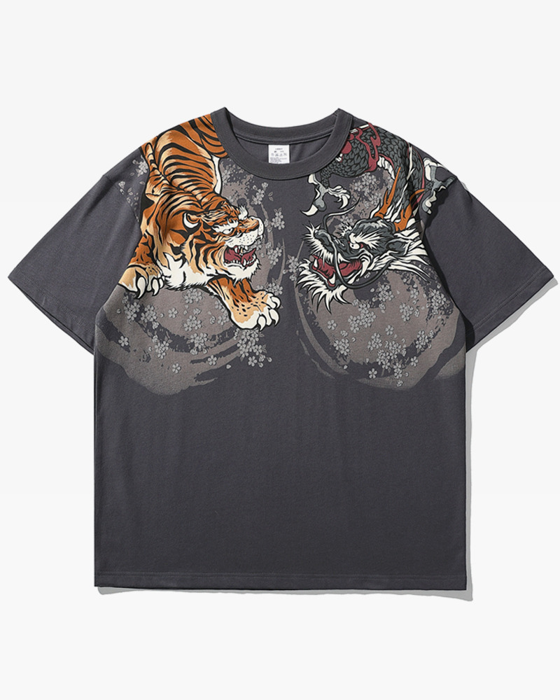 Y2K Summer Retro Japanese Tiger Shirt - 90S Grunge, Pastel Goth, Hip Hop, Y2K Club Outfits Y2K Summer Retro Japanese Tiger Shirt - 90S Grunge, Pastel Goth, Hip Hop, Y2K Club Outfits